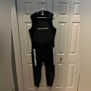 Men’s black SeaDoo wetsuit. Sleeveless. Size XXL.